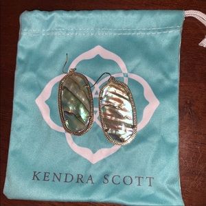 Kendra Scott Elle Gold Drop Earrings in Abalone Shell